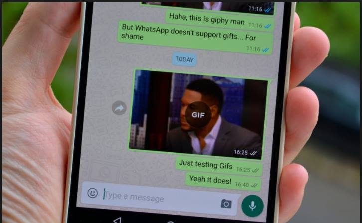 How to send GIF on whatsapp